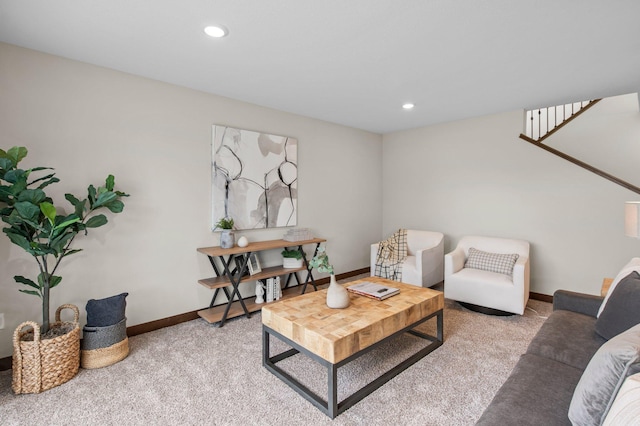 view of carpeted living room