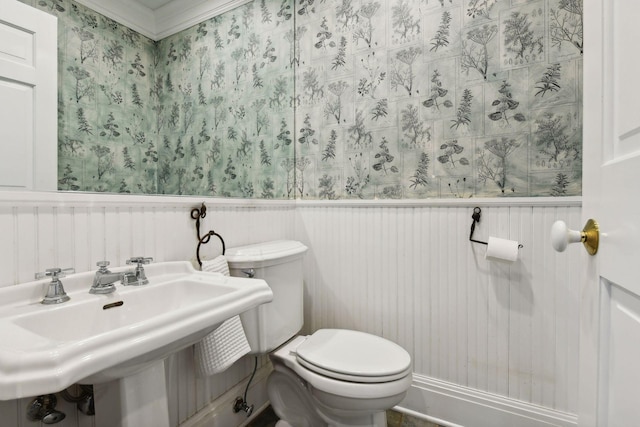 bathroom with sink and toilet