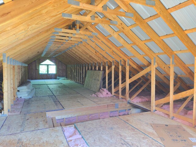 view of attic
