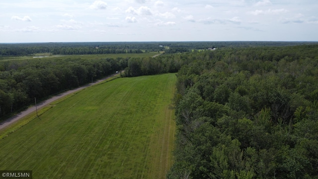 bird's eye view featuring a rural view