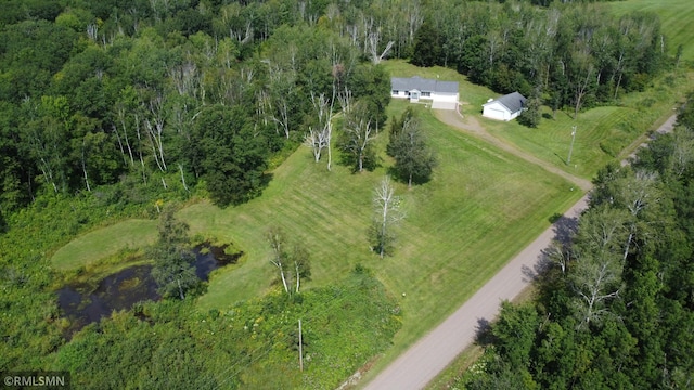 aerial view with a rural view