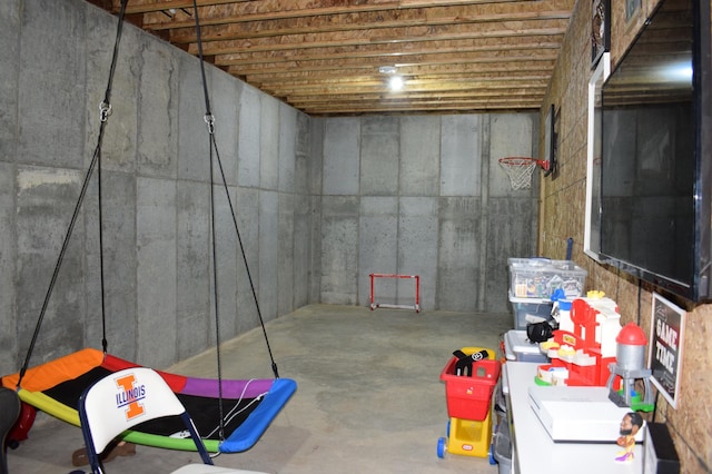 view of basement