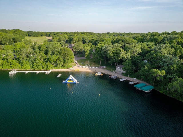 30424 410th Street Unit 3 (Share2) - Cic #98, Dent, MN 56528 - birds eye view of property featuring a wooded view and a water view