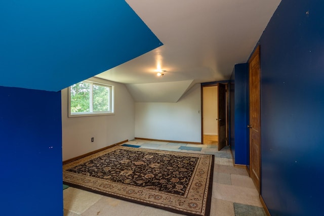 bonus room featuring lofted ceiling