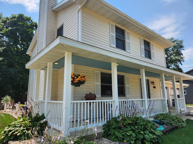 farmhouse inspired home featuring a porch