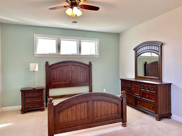 1225 Dorothy St, Isle, MN 56342 - bedroom featuring light colored carpet, baseboards, and a ceiling fan
