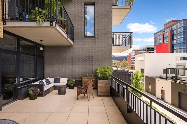 balcony with outdoor lounge area