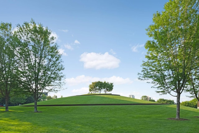 view of home's community featuring a lawn