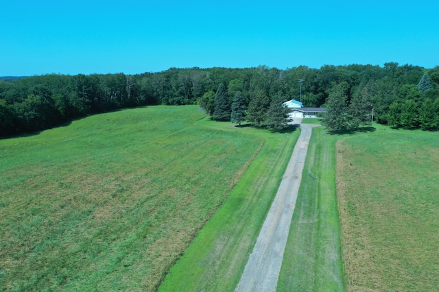 drone / aerial view featuring a rural view