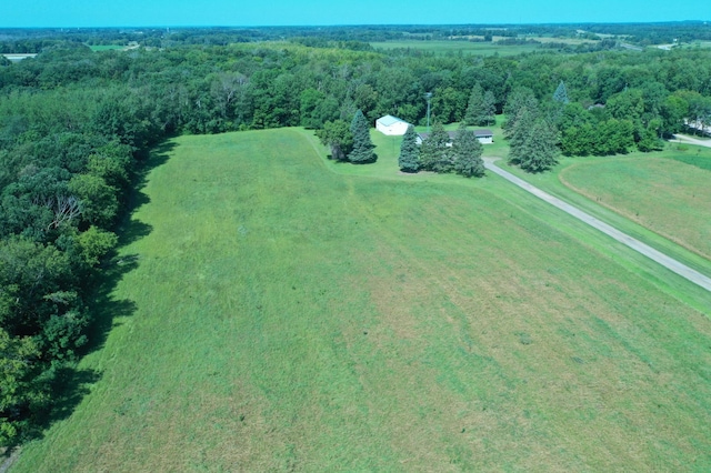 drone / aerial view with a rural view