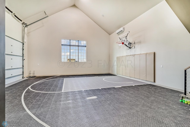 view of basketball court featuring basketball court