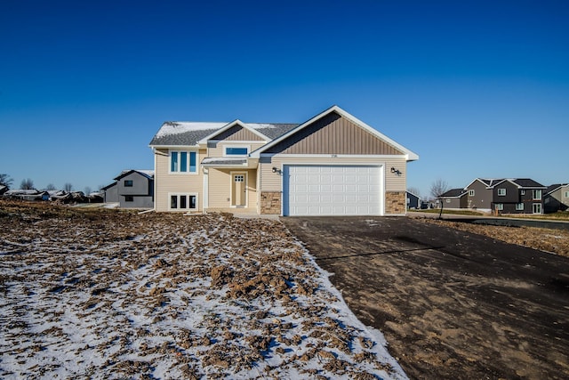 view of front of home featuring a garage