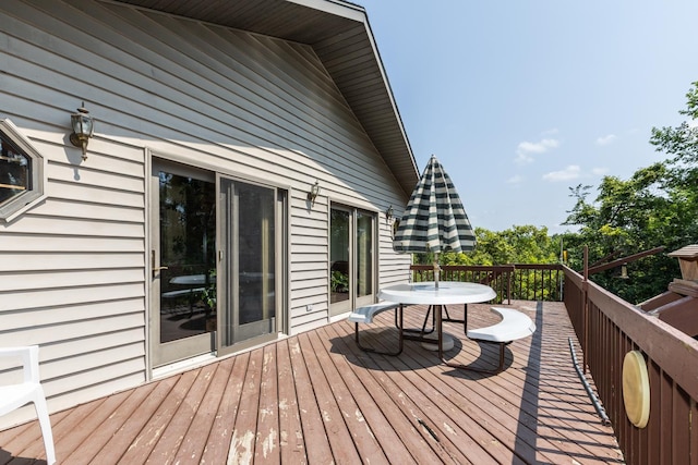 view of wooden terrace