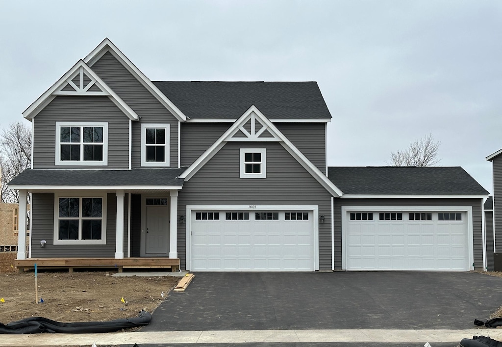 view of front of home featuring a garage