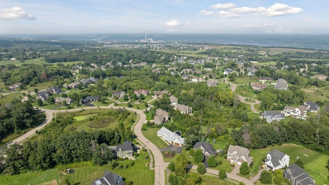 bird's eye view with a residential view