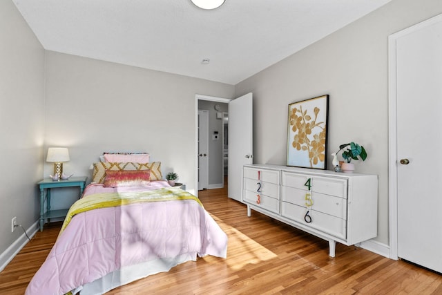 bedroom featuring wood-type flooring