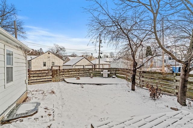 view of snowy yard