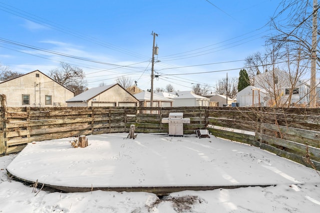 view of snowy yard