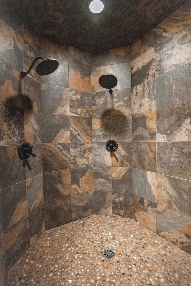 interior details with tiled shower