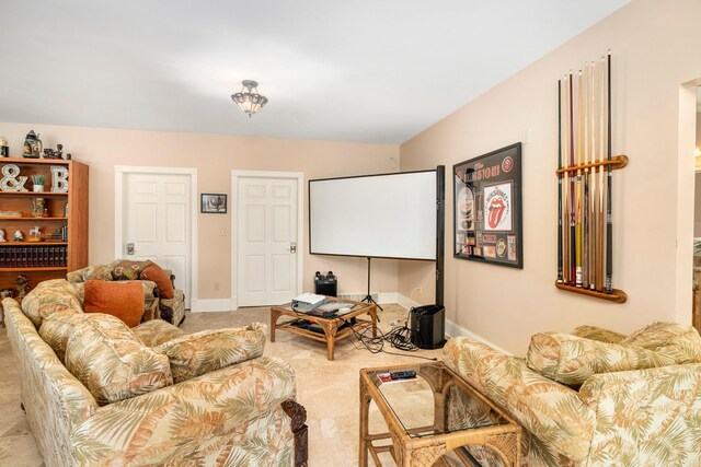 living room with baseboards