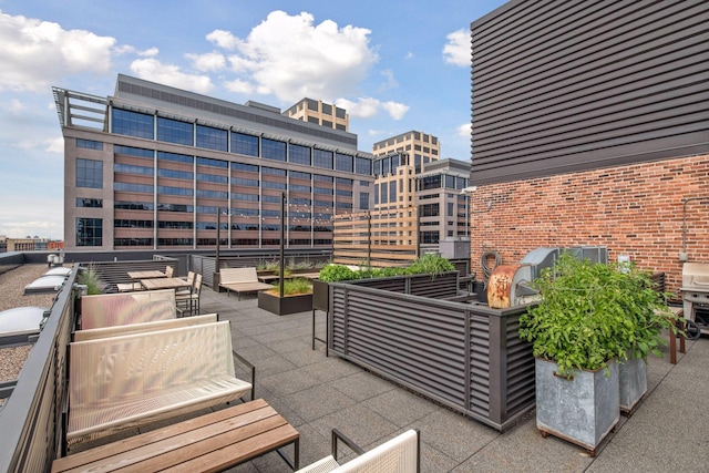 view of patio featuring an outdoor living space