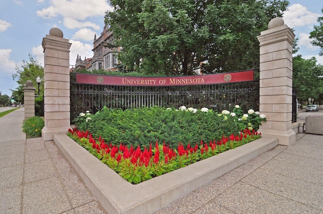 view of community sign