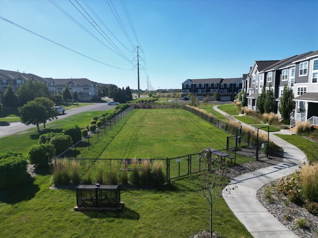 view of community with a lawn