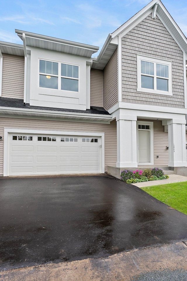 view of front of house featuring a garage