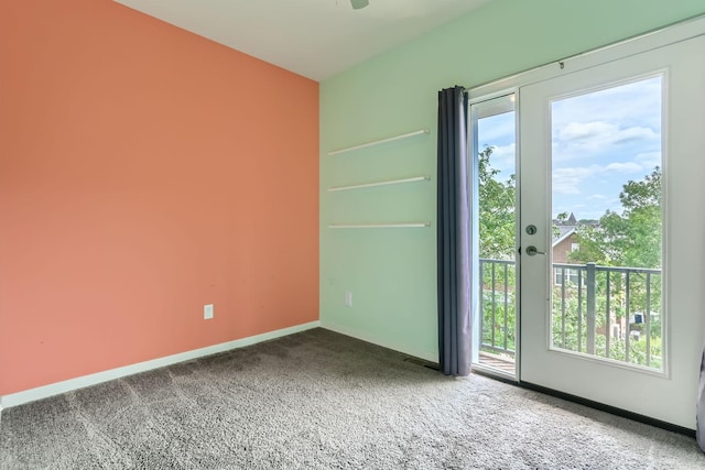 view of carpeted empty room