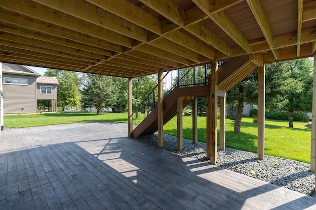 view of patio / terrace featuring a wooden deck