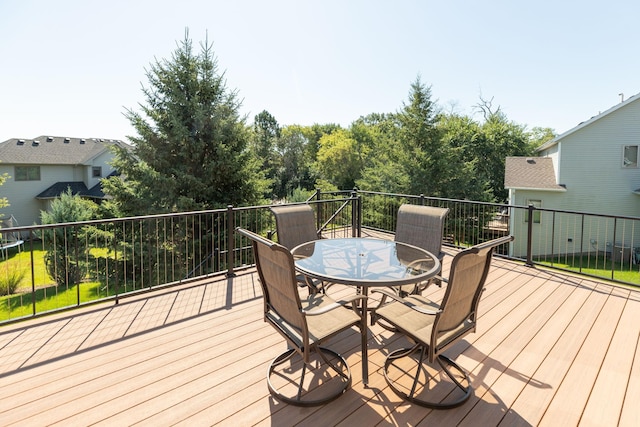 view of wooden terrace