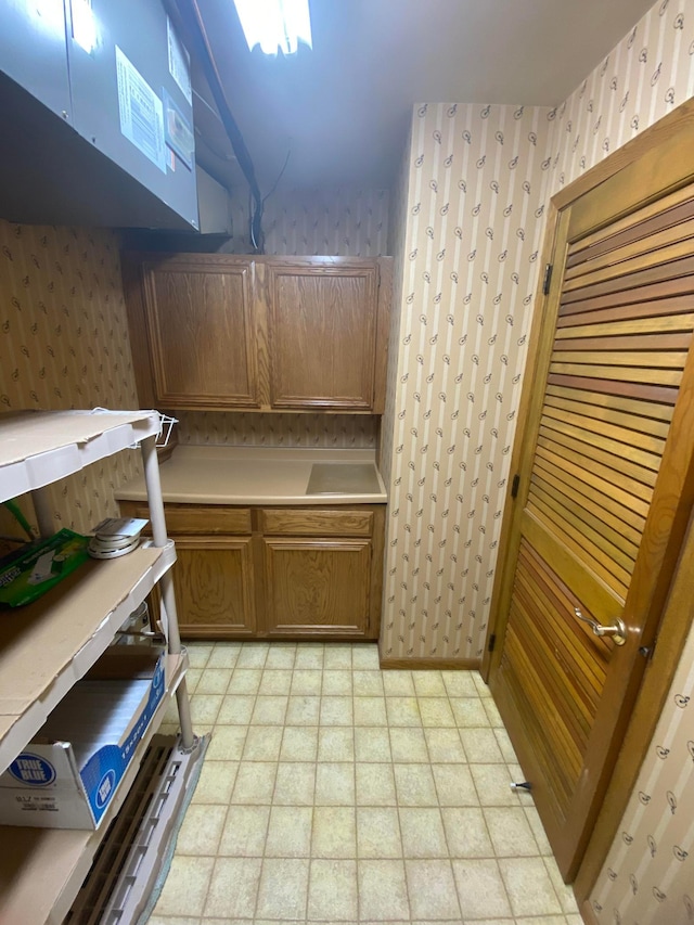 interior space with light tile patterned floors