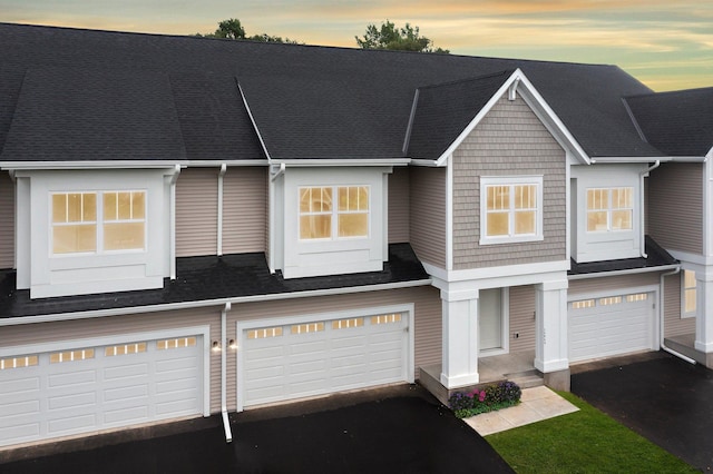 view of property featuring a garage