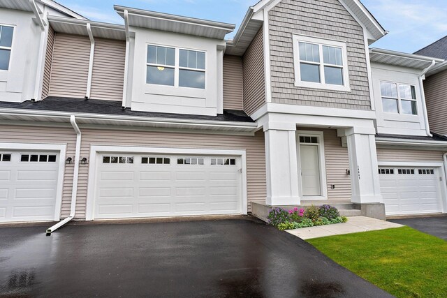 view of property featuring a garage