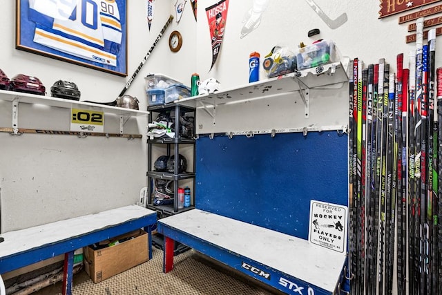 view of storage area