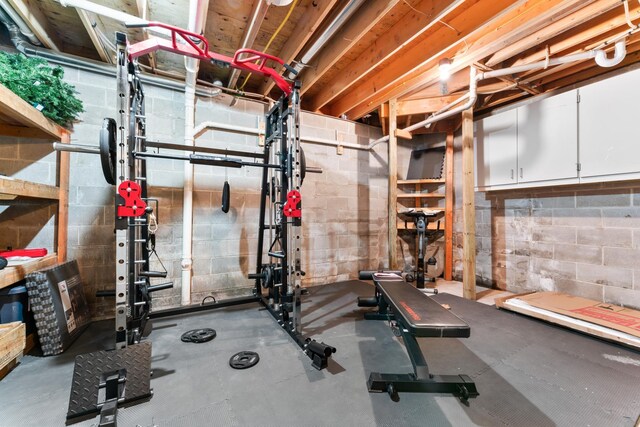 view of workout area