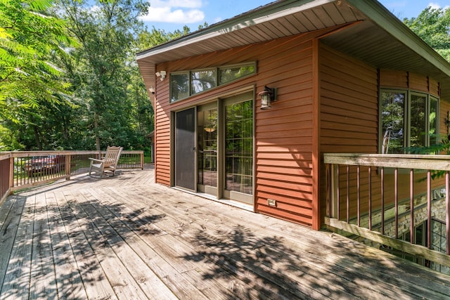 view of wooden deck