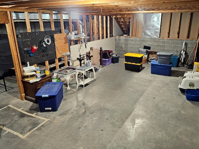 view of basement