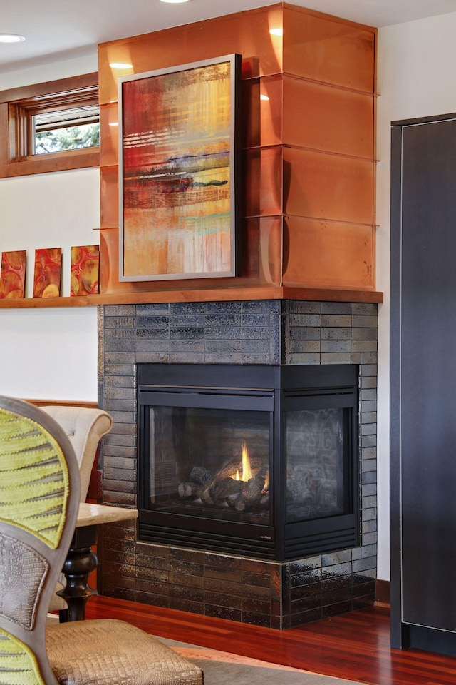 room details featuring hardwood / wood-style flooring