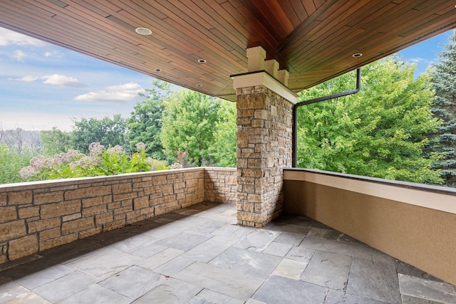 view of patio / terrace featuring a balcony