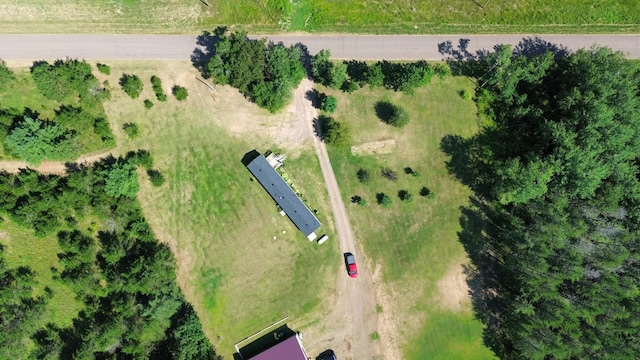 aerial view with a rural view