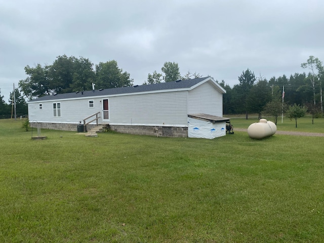 exterior space with a front lawn