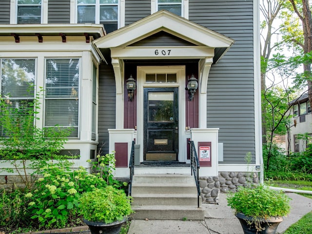 view of doorway to property