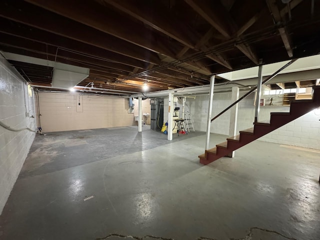 view of basement