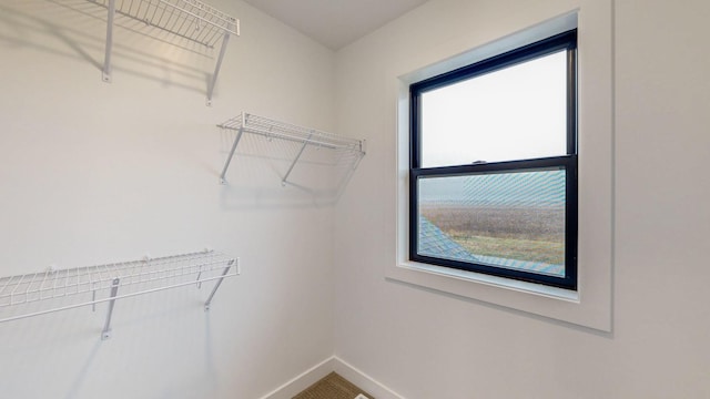 view of walk in closet