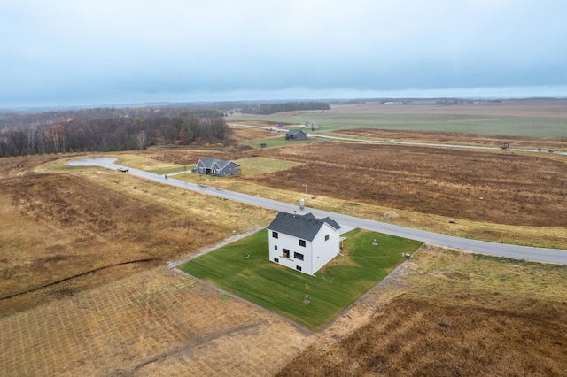 bird's eye view featuring a rural view