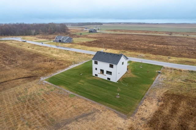 aerial view with a rural view