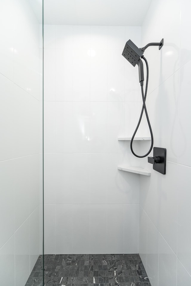 room details with tiled shower