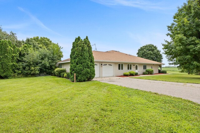 69531-1 213th St, Darwin, MN 55324 - ranch-style home featuring a front yard, driveway, and a garage