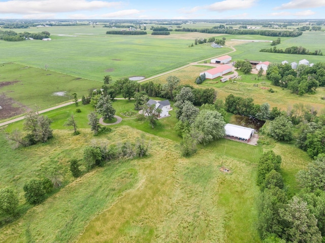 bird's eye view with a rural view